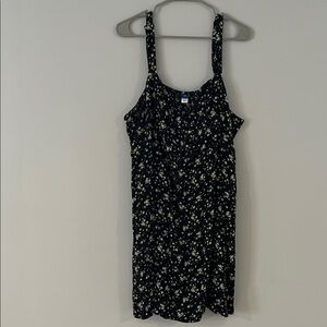 Old Navy navy blue Dress with White Floral Pattern